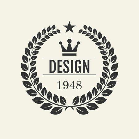 Vector illustration. The minimalist retro logo.のイラスト素材