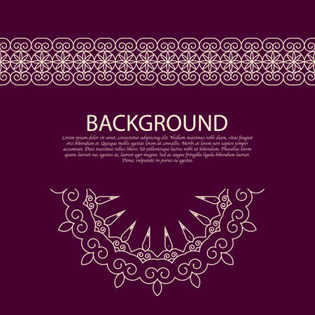 Vector illustration. Linear stylish background.のイラスト素材