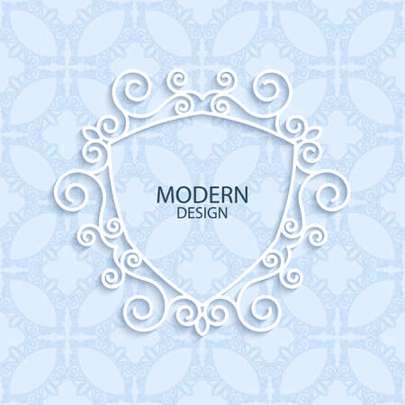Vector illustration of paper monogram.のイラスト素材