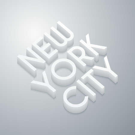 Vector illustration of a plastic inscription New York City.のイラスト素材