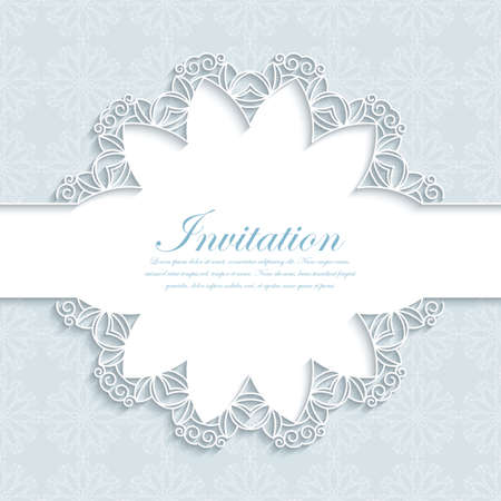 Vector illustration of a modern wedding invitation.のイラスト素材
