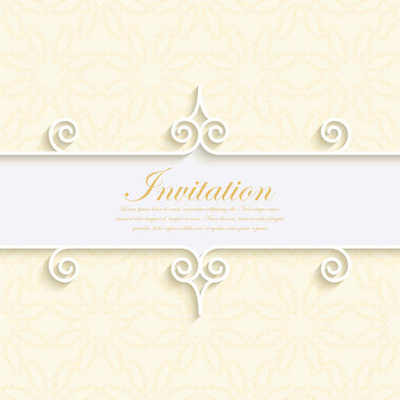 Vector illustration of a modern wedding invitation.のイラスト素材
