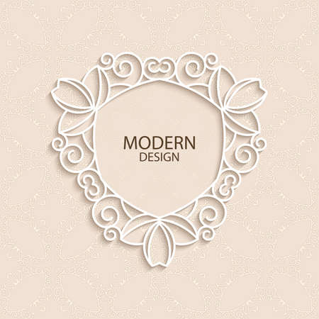 Vector illustration of paper monogram.のイラスト素材