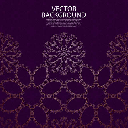 Vector illustration of a linear floral background.のイラスト素材