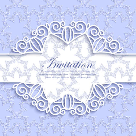 Vector illustration of a modern wedding invitation.のイラスト素材