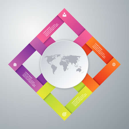 Vector illustration infographics four options.のイラスト素材