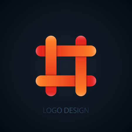 Vector illustration of abstract business logo squares.のイラスト素材