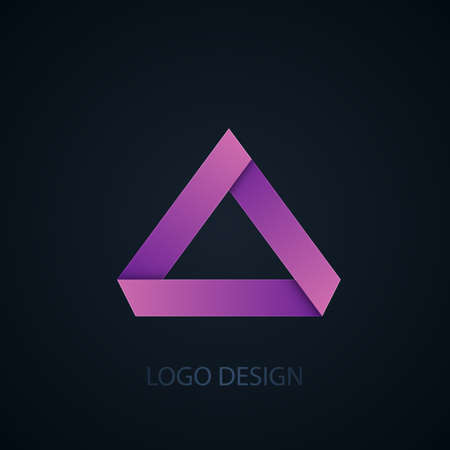 Vector illustration of abstract business logo of triangles.のイラスト素材