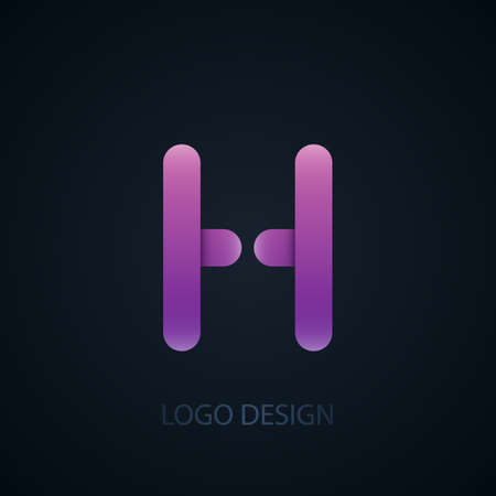 Vector illustration of abstract business logo letter h.のイラスト素材