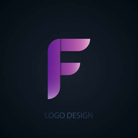 Vector illustration of abstract business logo letter f.のイラスト素材