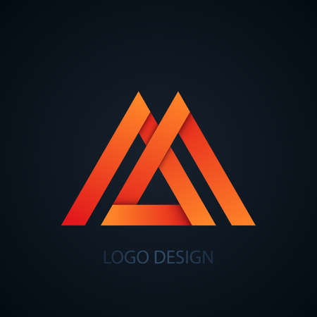 Vector illustration of icon letter m.のイラスト素材