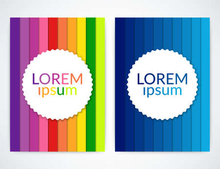 Vector illustration of a colorful brochure.のイラスト素材