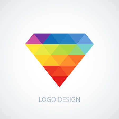 Vector illustration of diamond logo.のイラスト素材