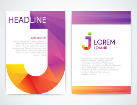 Vector illustration of a colorful brochure.のイラスト素材