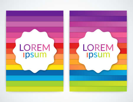 Vector illustration of a colorful brochure.のイラスト素材