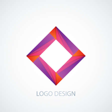 Vector illustration of abstract logo square.のイラスト素材