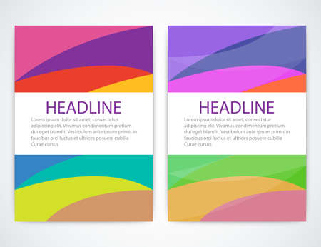 Vector illustration of a colorful brochure.のイラスト素材