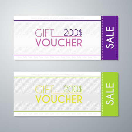 Vector illustration gift voucher template.のイラスト素材