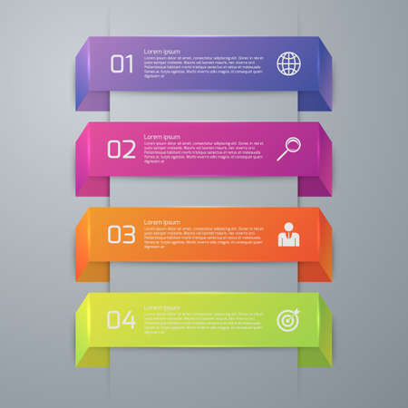 Vector illustration infographics four options.のイラスト素材