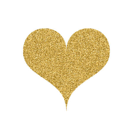 Vector illustration of a heart of gold.のイラスト素材