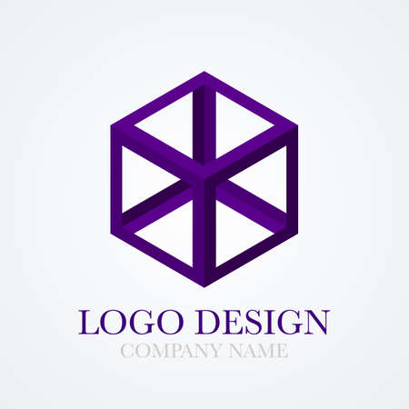 Vector illustration of cube logo.のイラスト素材