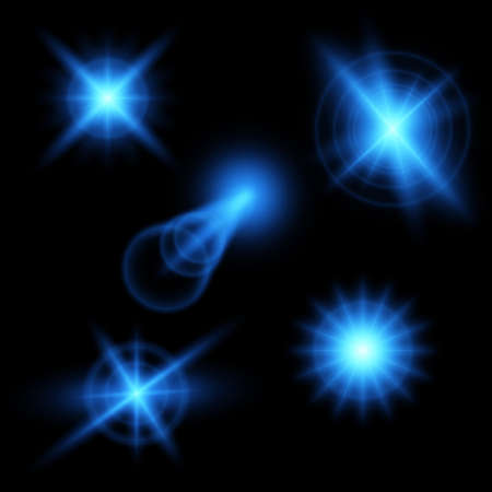 Vector illustration of abstract flare light rays.のイラスト素材