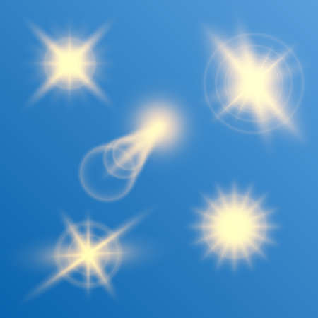 Vector illustration of abstract flare light rays.のイラスト素材