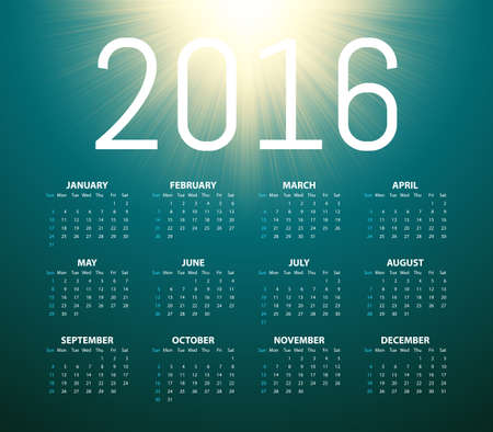Stock Vector Calendar for 2016.のイラスト素材