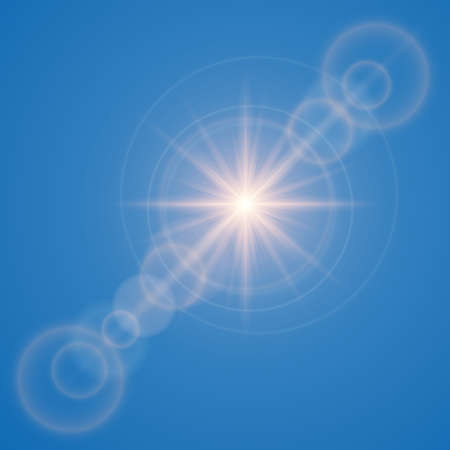 Vector illustration of abstract flare light rays.のイラスト素材