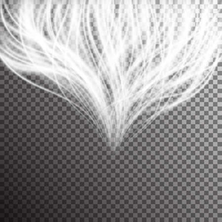 Special light fire effect. Vector illustration transparentのイラスト素材