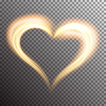 Creative shiny heart shape with elegant floral design and reflection effect. Vector illustration.のイラスト素材