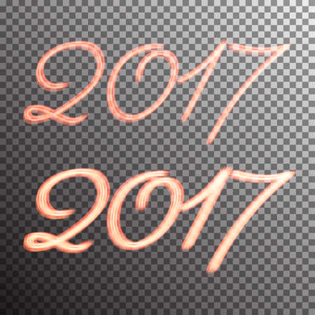 Special transparent light flare effect 2017. Vector illustrationのイラスト素材