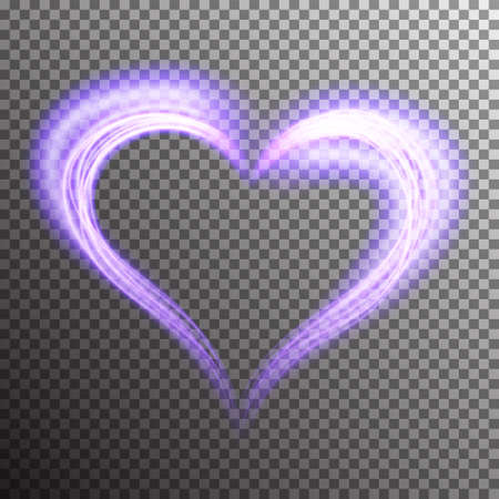 Creative shiny heart shape with elegant floral design and reflection effect. Vector illustration.のイラスト素材