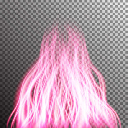 Special light fire effect. Vector illustration transparentのイラスト素材