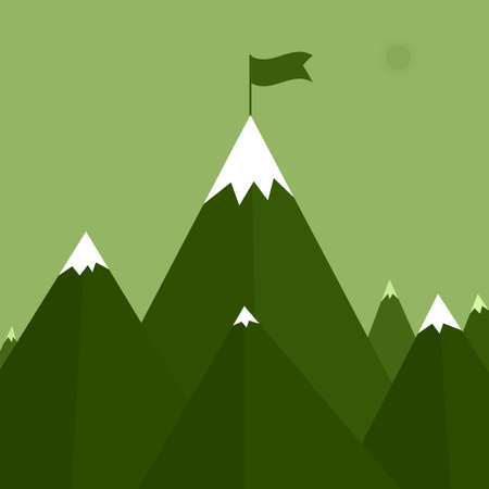 Vector illustration of a mountain. Stock vectorのイラスト素材