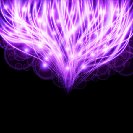 Special light fire effect. Vector illustration transparentのイラスト素材