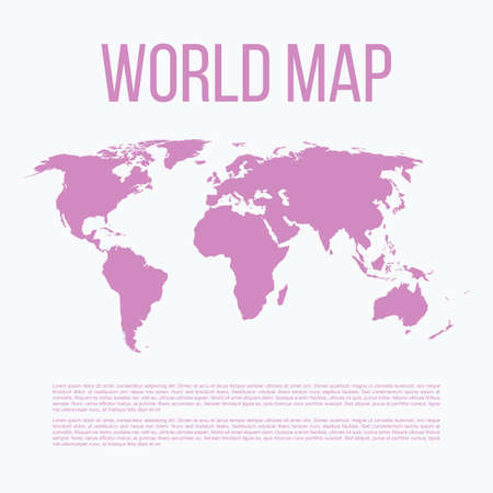Vector illustration of a world map. Stock vectorのイラスト素材