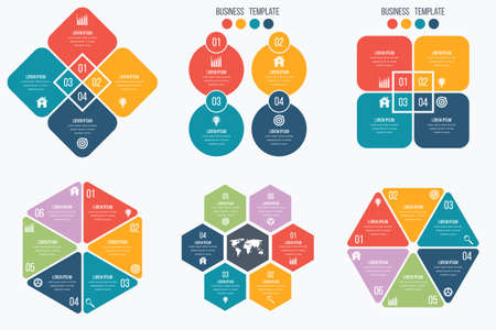 Set with infographicsのイラスト素材