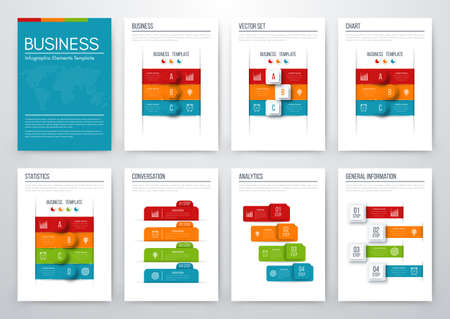 Set with infographicsのイラスト素材
