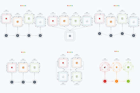 Set with infographicsのイラスト素材