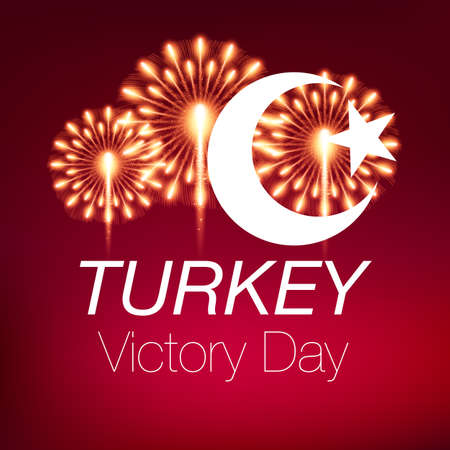 Illustration of 30th August Zafer Bayrami Victory Day in Turkey.のイラスト素材