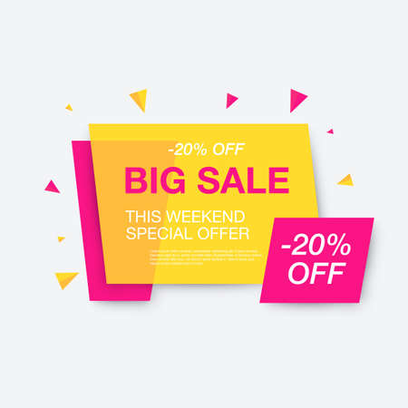 Weekend sale banner, special offer illustration.のイラスト素材