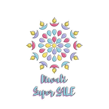 Creative poster Sale Happy Diwaliのイラスト素材