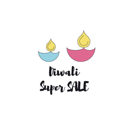 Creative poster Sale Happy Diwaliのイラスト素材