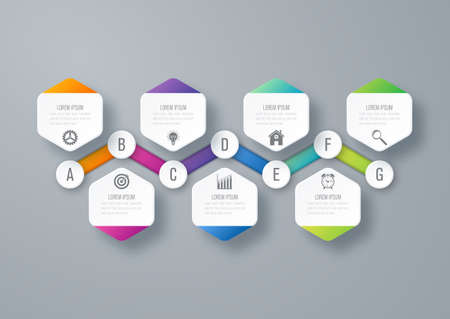 Infographic Business concept with 7 optionsの写真素材