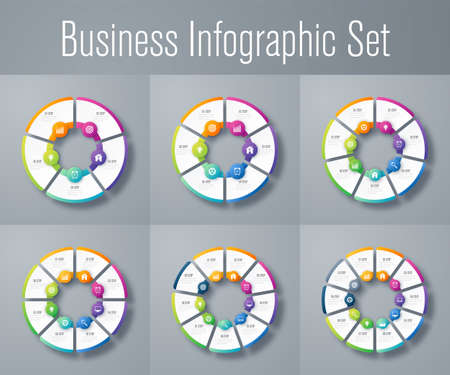 Set with infographicsのイラスト素材