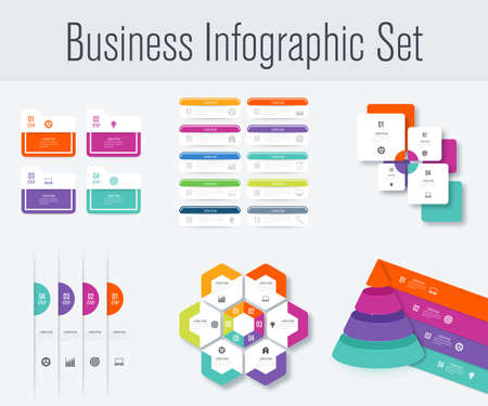 Set of infographics templateのイラスト素材