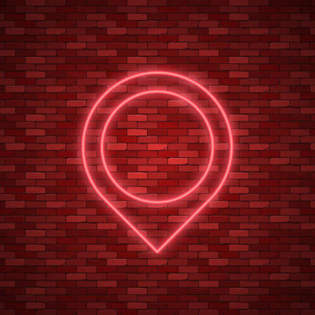 Bulb glowing. Neon ring lamp signのイラスト素材