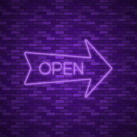 Neon Arrow Signのイラスト素材