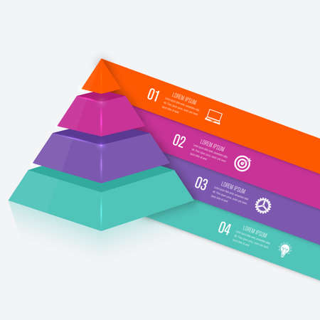 Vector illustration infographics four options. Stock vectorのイラスト素材